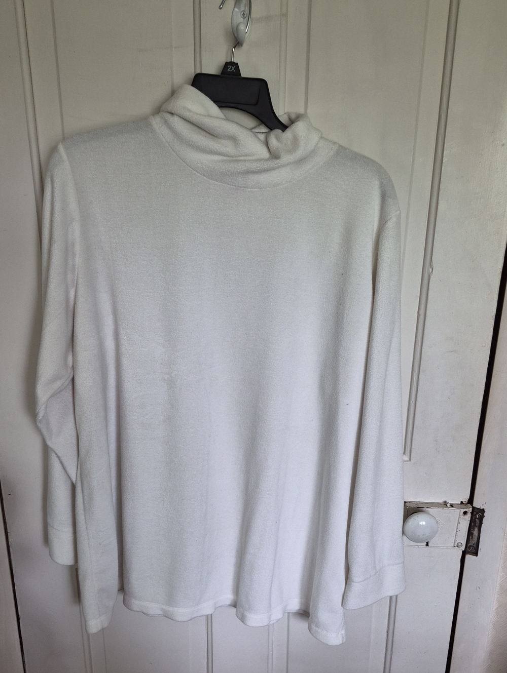 Woman Within Soft Ivory Cowl Neck Sweater